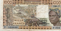 AFRICA-West African States-TOGO-1000 FRANCS 1981 P-807Tb - West African States