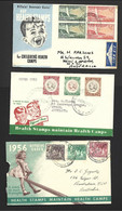 New Zealand 1954 - 1958 5 Different Health Sets On FDC , Varying Types - Briefe U. Dokumente