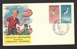 New Zealand 1959 Health Set Of 2 On FDC Official Appears Unaddressed - Briefe U. Dokumente
