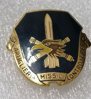 VECCHIO DISTINTIVO SPILLA ARTIGLIERIA MISSILI CONTRAEREI MILITARE AL - Italie