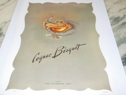 ANCIENNE  PUBLICITE COGNAC   BISQUIT 1952 - Alcools