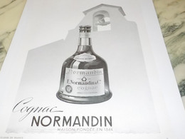 ANCIENNE PUBLICITE  COGNAC NORMANDIN 1950 - Alcools