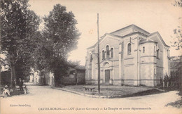 CPA - 47 - Castelmoron Sur Lot - Le Temple Et La Route Départementale - Castelmoron
