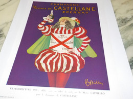 ANCIENNE PUBLICITE  CHAMPAGNE VICOMTE CASTELLANE 1951 - Alcools