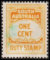 1966. SOUTH AUSTRALIA. Numeral Issue. ONE CENT STAMP DUTY.  - JF523607 - Oblitérés