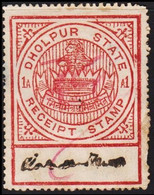 1930. DHOLPUR STATE. 1 A RECEIPT STAMP.  - JF523623 - Chamba