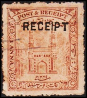 1934. HYDERABAD. 1 A Char Minar Overprinted RECEIPT.  - JF523625 - Chamba