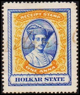 1920. HOLKAR STATE. ONE ANNA REVENUE STAMP.  - JF523639 - Chamba