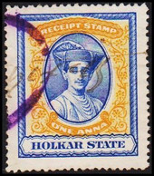 1920. HOLKAR STATE. ONE ANNA REVENUE STAMP.  - JF523640 - Chamba