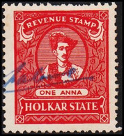 1930. HOLKAR STATE. ONE ANNA REVENUE STAMP.  - JF523646 - Chamba