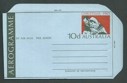 Australia 1965 Christmas Aerogramme Fine Unused - Aerogrammi