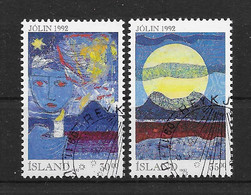 Island 1992 Weihnachten Mi.Nr. 774/75 Kpl. Satz Gestempelt - Usati