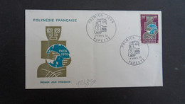 LETTRE TP PATA 1970 20F OBL.7 AVRIL 70 PAPEETE PREMIER JOUR - Covers & Documents