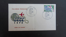 LETTRE TP PATA 1970 40F OBL.7 AVRIL 70 PAPEETE PREMIER JOUR - Storia Postale