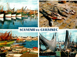 Le Guilvinec * Souvenir De La Commune * Cp 4 Vues * Pêche Poissons Port - Guilvinec