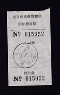 CHINA CHINE CINA SHANDONG NINGYANG 271400  ADDED CHARGE LABELS (ACL) 0.10 YUAN RARE! - Altri & Non Classificati