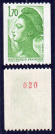 Liberté De Delacroix Roulettes 1,70 Paire 2321 Et 2321a Numéro Rouge 020 - Roulettes