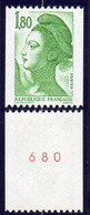 Liberté De Delacroix Roulettes 1,80 Paire 2378 Et 2378a Numéro Rouge 680 - Roulettes