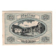 Billet, Autriche, Weitersfelden, 50 Heller, Texte, 1920, 1920-12-31, SUP - Autriche