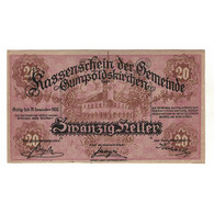 Billet, Autriche, Gumpoldskirchen N.Ö. Gemeinde, 20 Heller, N.D, 1920 - Autriche