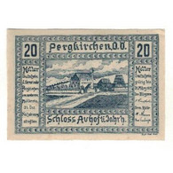 Billet, Autriche, Pergkirchen O.Ö. Gemeinde, 20 Heller, Paysage, 1920 - Autriche