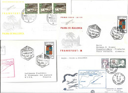 2165d: Vier Erstflugbelege Um 1963 Nach Palma De Mallorca - Cartas & Documentos