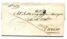 7.6.1852 Lettera Presidenza Regia Accademia Di Belle Arti VENEZIA Per TREVISO - 1. ...-1850 Prephilately