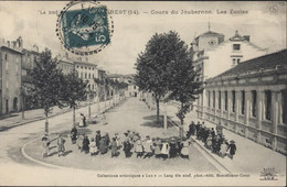 CP CPA CREST Drôme Cours Du Joubernon Les écoles Collection Artistique Lux Lang Fils Ainé CAD Facteur Boitier Eurre 1911 - Crest