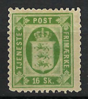 DANEMARK Service 1871:  Le ZNr. 3A Neuf*, Forte Cote - Oficiales