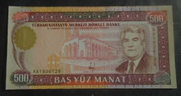 TURKMENISTAN, P 7a , 500 Manat , ND 1993, UNC , - Turkmenistán
