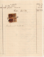 Facture *Salis    Avec 2 Timbres  Fiscal à 25 C   De 1928 Au Dos - Storia Postale