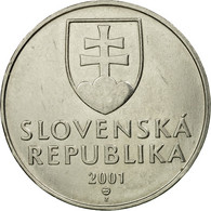 Monnaie, Slovaquie, 2 Koruna, 2001, TTB, Nickel Plated Steel, KM:13 - Slovacchia