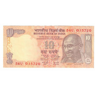 Billet, Inde, 10 Rupees, 2008, KM:95k, SUP - India