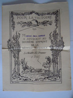 France 1916 Pour La Victoire Mr Félix Masselot A Souscrit Au Deuxième Emprunt De La Défense Nationale - 1914-18