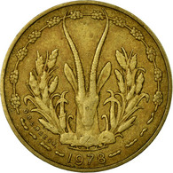 Monnaie, West African States, 5 Francs, 1978, TTB, Aluminum-Nickel-Bronze, KM:2a - Ivory Coast
