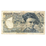 France, 50 Francs, Quentin De La Tour, 1990, G.60, TB, Fayette:67.16, KM:152e - 50 F 1976-1992 ''quentin De La Tour''