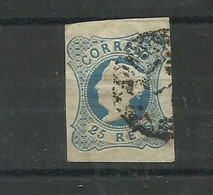 Portugal. 1853, D Maria #  2 ,25 Rs Azul ,usado  Boas Margens , Lt 380 - Used Stamps