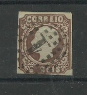 Portugal. 1862/4 D Luis # 14 ,5rs Castanho Usado , Margens Curtas Lt 388 - Oblitérés