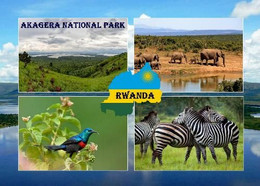 Rwanda Akagera National Park Multiview New Postcard - Rwanda