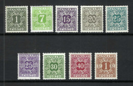 DANEMARK Taxe 1921-53:  Lot De Neufs* Et Neufs** - Impuestos