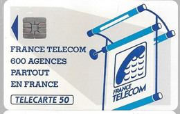 -CARTE-PUCE-PUBLIC-600 AGENCES-50U--Te 49-SO4--SERIE-Petits N°Lasers A 1 B5666-1 Avec Barre-Utilisé TBE-RARE - “600 Agences”