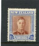 NEW ZEALAND - 1938  1/3  BROWN AND BLUE   KGVI  MINT - Unused Stamps
