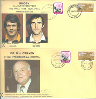 NEW ZEALAND - 1977  - 2 COVERS RUGBY SUID AFRIKA  NEW ZEALAND - Lot 25200 - Storia Postale