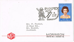 46023. Carta CHRISTCHURCH (New Zealand) 1977. PANPEX 77, Silver Jubilee The Queen - Brieven En Documenten