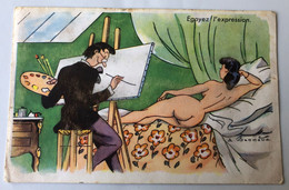 CPA Illustrateur A. Bonnotte Peintre Peignant Femme Nue - Bonnotte