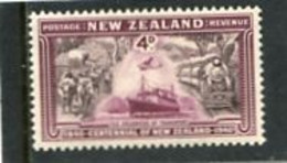 NEW ZEALAND - 1940  4d  CENTENNIAL  MINT NH - Nuovi