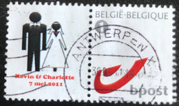 België - Belgique - C10/42 - (°)used - 2011 - Kevin & Charlotte - ANTWERPEN X - Andere & Zonder Classificatie