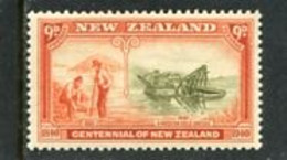 NEW ZEALAND - 1940  9d  CENTENNIAL  MINT NH - Neufs
