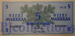 FINLAND 5 MARKKAA 1963 PICK 106A UNC - Finlande