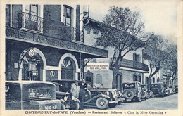 CPA FRANCE 84 "Chateauneuf Du Pape, Restaurant Bellevue Chez La Mère Germaine" - Chateauneuf Du Pape